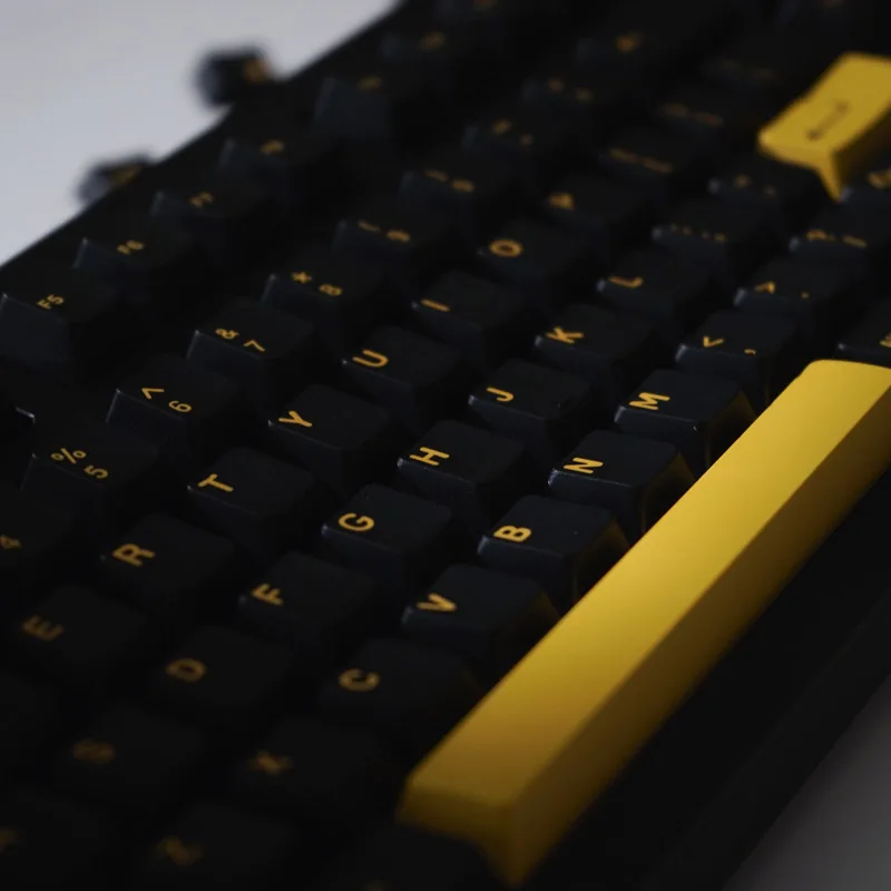 GMK Juoda gold130-raktas mechaninė klaviatūra keycap ABS keycaps double shot liejimo vyšnių Profilis pritaikymo 61/64/68 Nuotrauka 2