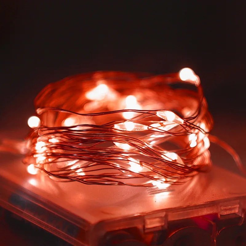 Lauko Girlianda LED String Lempos Baterija Pasakų Lempos Varinės Vielos Šviesos Šalis, Kalėdų, Vestuvių, Kieme Sodas, Šalis Dekoro Šviesos Nuotrauka 2