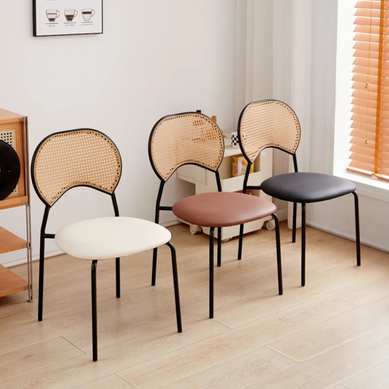 Virtuvė Balkono Valgomojo Kėdės Rotango Modernus Nordic Lauko Valgomojo Kėdės Funkcija Ergonomiško Sillas Comedor Namų Baldai SR50DC Nuotrauka 1
