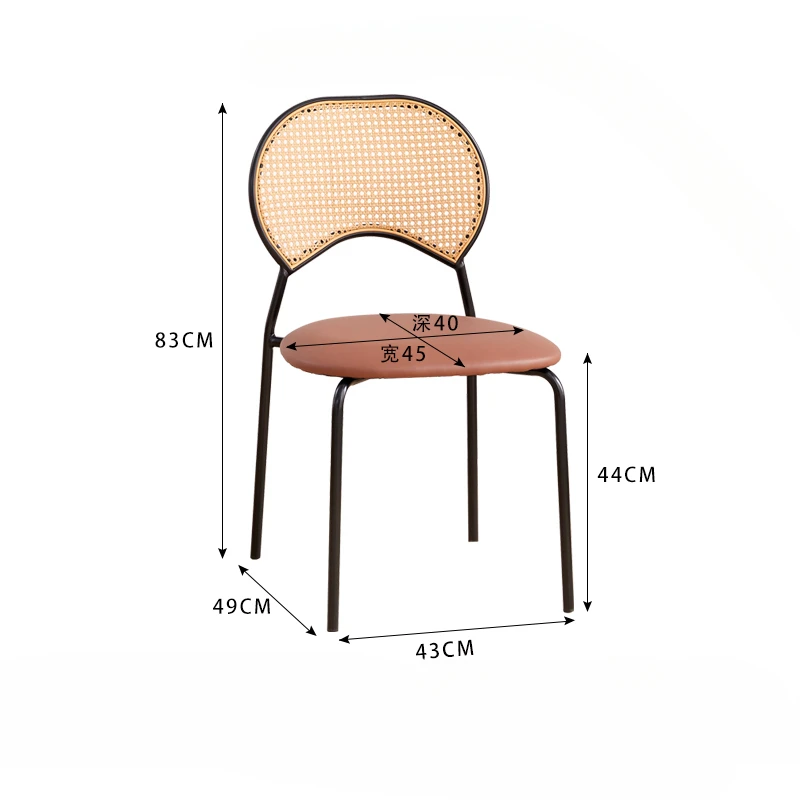 Virtuvė Balkono Valgomojo Kėdės Rotango Modernus Nordic Lauko Valgomojo Kėdės Funkcija Ergonomiško Sillas Comedor Namų Baldai SR50DC Nuotrauka 5