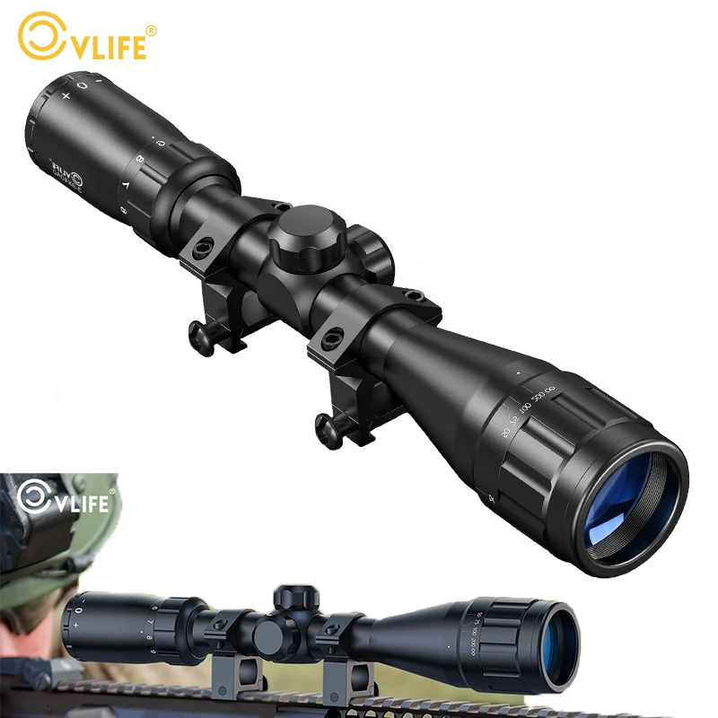 CVLIFE Riflescope Airsoft 3-9x40 AO Optika R4 Tinklelis Optinio su Nemokama 20mm Stovai, Reguliuojamo Tikslas Objektyvas Šautuvas taikymo Sritis Nuotrauka 0