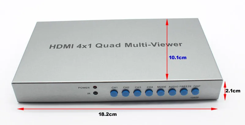 HDMI 4x1 Quad Multi-viewer Switcher PIP Paramos Sklandžiai Pereiti HD Video Splitter Atitinka Daliklis Video Converter Nuotrauka 2