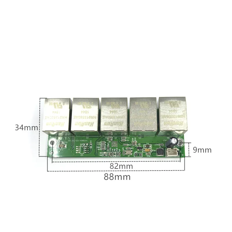 Nevaldomas 5port 10/100M industrial Ethernet switch module PCBA valdybos OEM Auto jutimo Uostų Plokštę, 