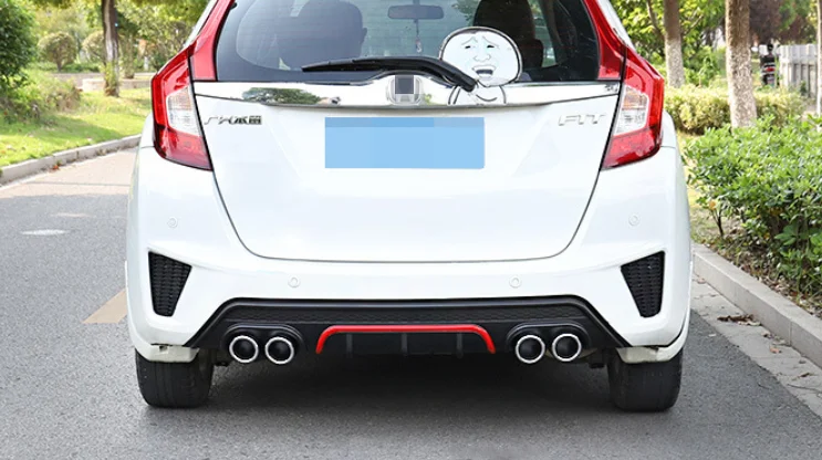 Automobilių Dalys, Automobilių Bamperis Galinis Lip Už 2014-2017 Honda JAZZ GK5 Atnaujinti RS Stiliaus Galinis Difuzorius Nuotrauka 1