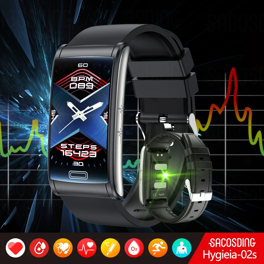 SACOSDING Kraujo Gliukozės Stebėti Sveikatos Smart Watch Vyrų EKG+PPG Kraujo Spaudimo Matavimas IP68 Vandeniui Sporto Moterims smartwatch Nuotrauka 0
