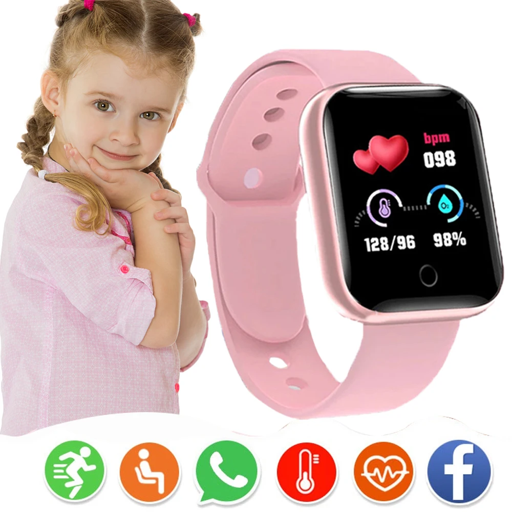 Vaikai Smart Watch Vyrų Fitneso Tracker Širdies Ritmo Monitorius Berniukų, Mergaičių Vandeniui Sporto Laikrodis Vaikas Smart Skaitmeniniai Laikrodžiai Nuotrauka 0