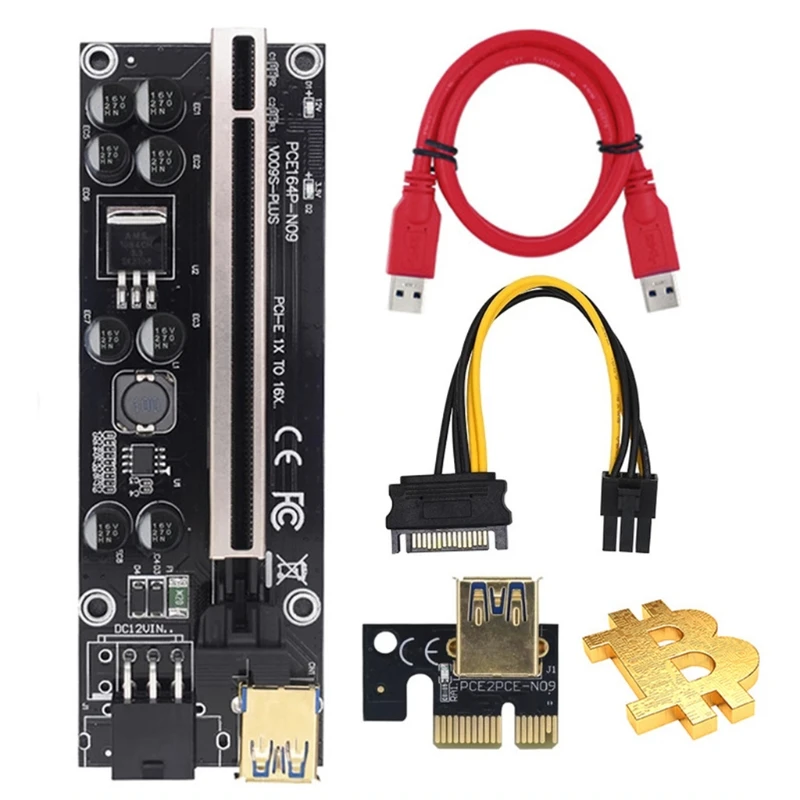 PCI-E Riser PCIE Pratęsimo Kabelis USB Grafikos plokštė Skirta Kasyba Nuotrauka 2