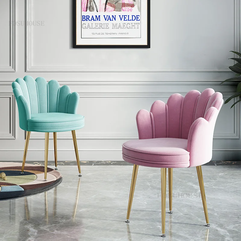 Gyvenamasis Kambarys Pink Valgomojo Kėdės Šiaurės Balconymodern Šiaurės Stiliaus Laisvalaikio Atgal Kėdė, Balkonas Drabužiai, Makiažas Porankiu Baldai Nuotrauka 3