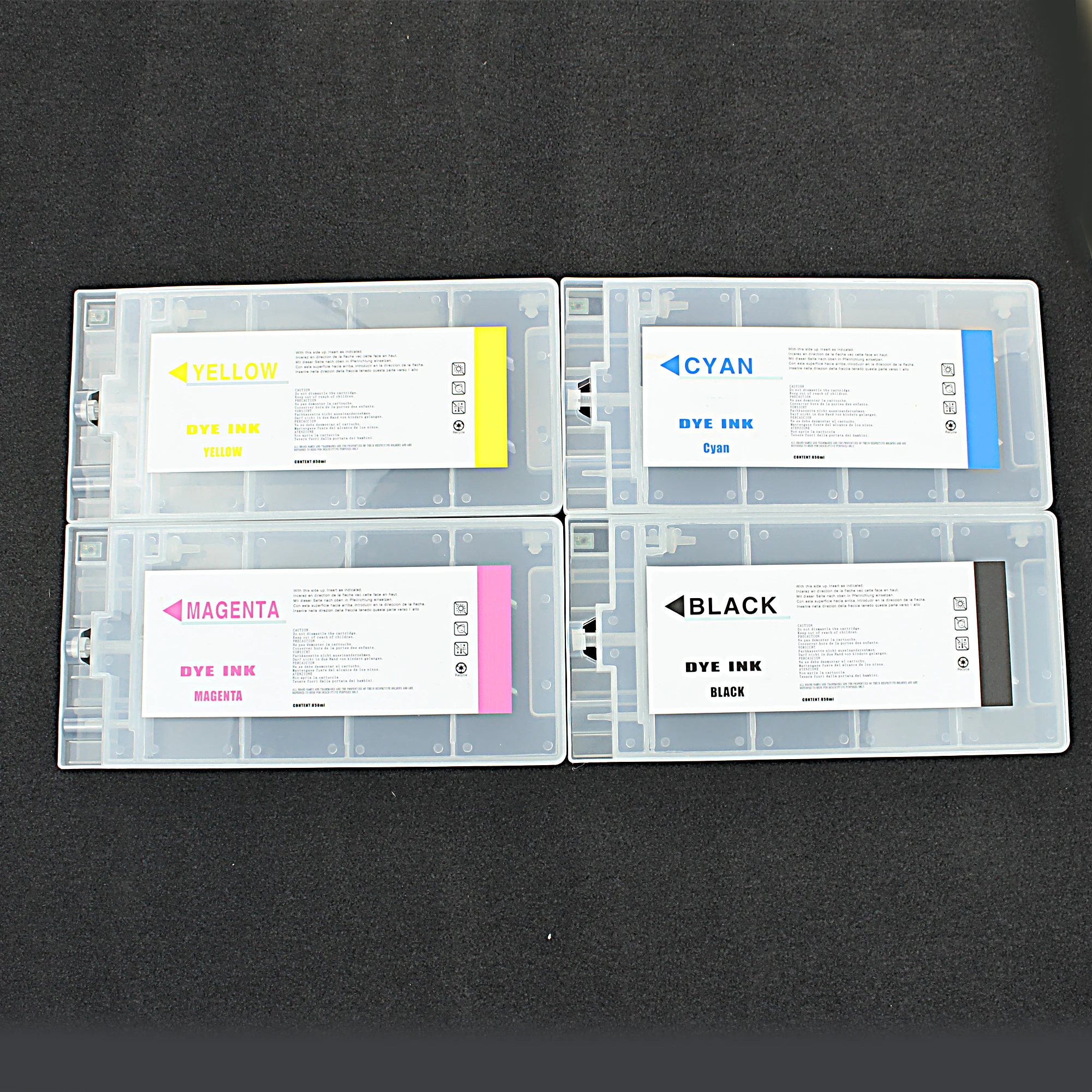 850ml/color Daugkartiniai kasečių Noritsu D701 D703 D1005 rašalo kasetės su lustai, C, M, Y, K Nuotrauka 2