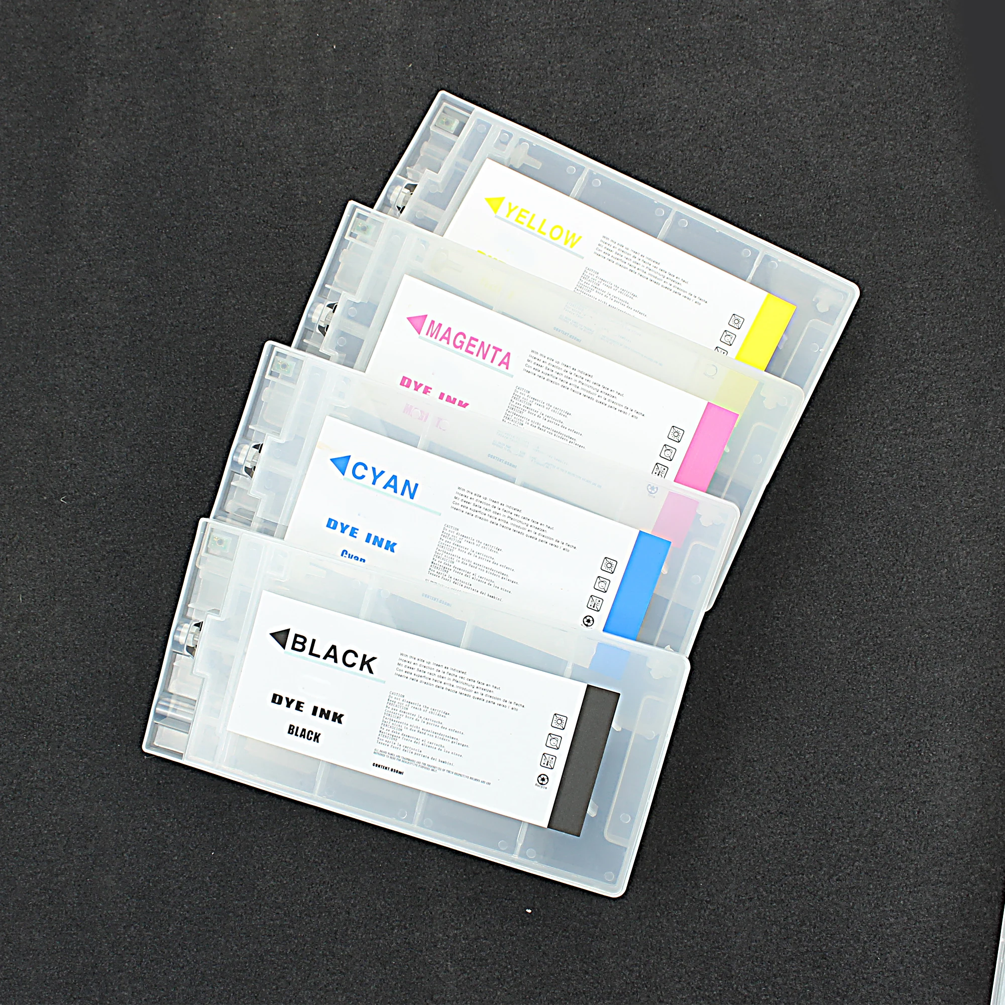 850ml/color Daugkartiniai kasečių Noritsu D701 D703 D1005 rašalo kasetės su lustai, C, M, Y, K Nuotrauka 3