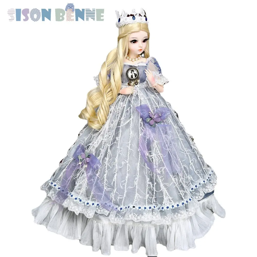 SISON BENNE 1/3 BJD Doll 18 Sąnarių Kūno Princesė Suknelė Przybornik Mergaitę Lėlės Vaikams Žaislas Nuotrauka 0