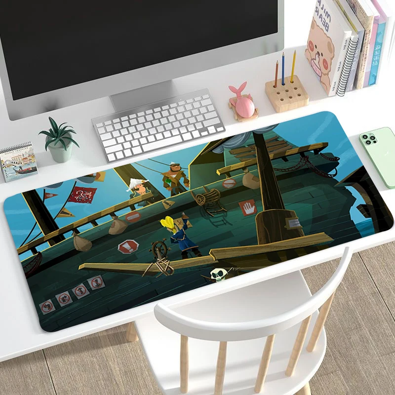 Pelės Kilimėliai Žaidimų Klaviatūra Kawaii Trinkelėmis Monkey Island Žaidėjus Kompiuterių Priedai Kilimėlis Pagalvėlės Deskmat Nešiojamas Mause Kabineto Pc Gumos Nuotrauka 0