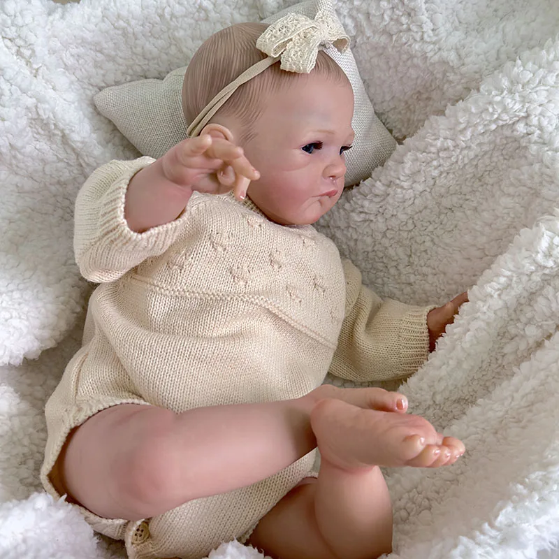 20inch Jau Dažytos Baigė Reborn Baby Doll rugpjūčio Miega Kūdikis 3D Tapyba su Matomas Venų Lašas Laivybos Nuotrauka 1